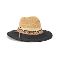 Avenel Hats Womens Bodhi Braided Raw Edge Fedora (61848) Black One Size