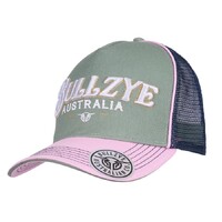 Bullzye Eleanor High Profile Trucker Cap (B5S2947CAP) Moss/Pink OSFM [SD]