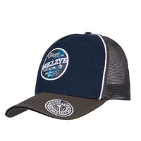 Bullzye Blaze High Profile Trucker Cap (B5S1945CAP) Navy/Green OSFM [SD]