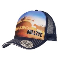 Bullzye Outback High Profile Trucker Cap (B5S1947CAP) Navy/Multi OSFM [SD]