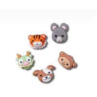 Crocs 3D Animal Mix Face 5 Pack Jibbitz Shoe Charms (10014350) Multi OSFA