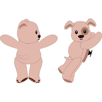 Crocs Huggitz Brown Puppy Jibbitz Shoe Charms (10016536) Multi