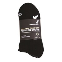 Mack Crew Sock 3-Pack (MKCOTSOCKBB) Black 11-14