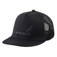 Mack Tonal Flat Brim Dart Trucker Cap (MKFBM2402BB0000) Black OSFM
