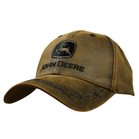 John Deere Unisex JD Faux Oilskin Cap (13080099BW00) Brown OSFM