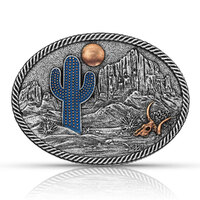 Montana Silversmiths Desert Moon Cactus Attitude Buckle (A825)