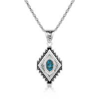 Montana Silversmiths Diamond of the West Turquoise Necklace (NC5661)
