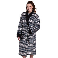 Roper Womens Fleece Robe (8355501) Aztec Black [SD]