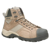 CAT Mens Argon Hi Zip Sided Steel Toe Boots (P725325) Taupe [SD]