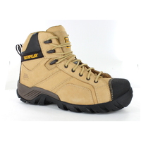 CAT Mens Argon Hi Zip Sided Safety Boots (P717393) Honey