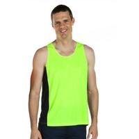 JB's Mens Hi Vis Singlet (6HCS4) Lime/Navy [GD]