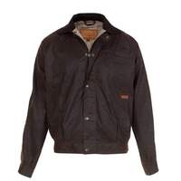 Outback Trading Mens Bendigo Oilskin Jacket (6132) Brown