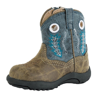 Roper Infants Cowbaby Hole in the Wall Western Boots (16222001) Brown/Blue