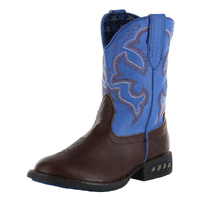 Roper Childrens Lightning Western Boots (18201233) Brown/Blue