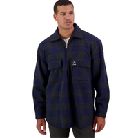 Swanndri Mens Ranger Bush L/S Shirt (SSD0107) Shadow/Navy Check