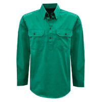 Thomas Cook Heavy Drill 1/2 Button L/S Shirt (TCP1120163) Bright Green