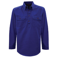 Thomas Cook Heavy Drill 1/2 Button L/S Shirt (TCP1120163) Cobalt