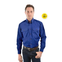 Thomas Cook Light Drill Full Button L/S Shirt (TCP1125005) Cobalt