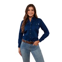 Ringers Western Womens Pentecost River Full Button L/S Work Shirt (171210001) Navy