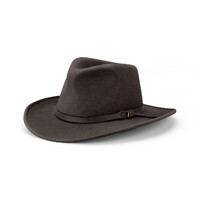 Avenel Hats Craig Australian Wool Felt Outback Western Hat (21770) Chocolate
