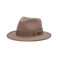 Avenel Hats Mens Banjo Crushable Wool Felt Fedora (21769) Putty [SD]