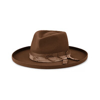 Avenel Hats Phoenix Turned Edge Teardrop Crown Hat (21897) Tan [SD]