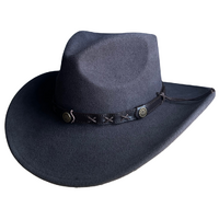 Avenel Hats Mens Dallas Wool Felt Outback Hat (22056) Brown [SD]