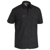 Bisley Mens X Airflow Ripstop S/S Shirt (BS1414_BBLK) Black [GD]