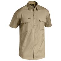 Bisley Mens X Airflow Ripstop S/S Shirt (BS1414_BCDR) Khaki [GD]
