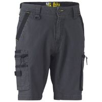 Bisley Unisex Flx & Move Stretch Utility Zip Cargo Shorts (BSHC1330_BCCG) Charcoal 