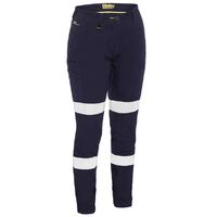 Bisley Womens Taped Cargo Cuffed Pants (BPL6028T_BPCT) Navy [GD]