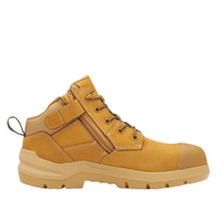 Blundstone Mens DuraFit 115mm Zip Side Safety Boots (7540) Wheat Nubuck