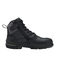 Blundstone Mens DuraFit 150mm Zip Side Safety Boots (7561) Black Nubuck