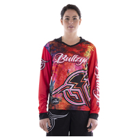 Bullzye Womens Blotch Hooded L/S Fishing Tee (B2S2501227) Red [SD]