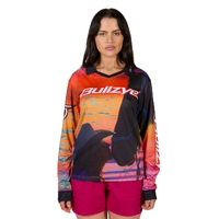 Bullzye Womens Sunset L/S Fishing Tee (B4S2501424) Pink/Orange [SD]