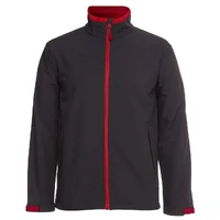 JB's Mens PDM Three Layer Softshell Jacket (3WSJGC) Charcoal/Red [SD]