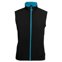 JB's Mens PDM Three Layer Softshell Vest (3WSVBD) Black/Aqua [SD]
