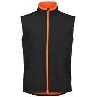 JB's Mens PDM Three Layer Softshell Vest (3WSVBO) Black/Orange [SD]