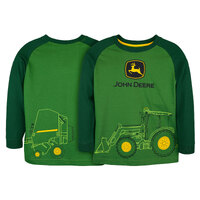 John Deere Childrens Hay Baler L/S Tee (J4T362GC) Green/Dark Green 