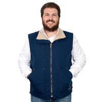 Just Country Mens Diamantina Sherpa Vest (MWOV2302) Navy