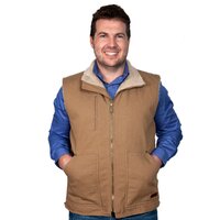 Just Country Mens Diamantina Sherpa Vest (MWOV2100) Khaki