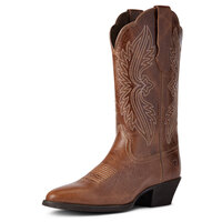 Ariat Womens Heritage R-Toe Stretchfit Western Boots (10038432) Dark Tan  [SD]