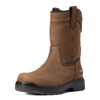 Ariat Mens Turbo Waterproof Carbon Toe Western Boots (10035959) Barley Brown