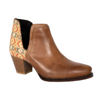 Roper Womens Rowdy Western Boots (21981217) Tan/Aztec Leather [SD]