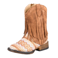 Roper Toddlers Double Fringe Western Boots (17903503) Tan [SD]