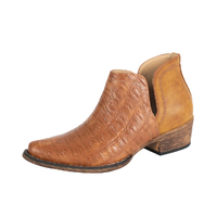 Roper Womens Ava Western Boots (21567413) Caiman Tan Croc Print/Tan [SD]