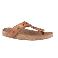 Roper Womens Miranda Thong Sandals (21607444) Tan Burnished Leather [SD]