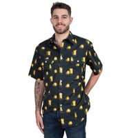 Just Country Mens Jordan S/S Full Button Print Shirt (MWSSR240) Black Ale [SD]