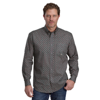 Roper Mens Amarillo Collection L/S Shirt (01326014) Print Grey [SD]