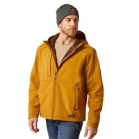 Ariat Mens Rebar Sherpa Stretch Canvas Softshell Jacket (10052430) Golden Brown